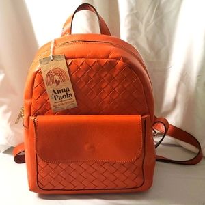 Anna Paola Genuine Leather Made in Italy Backpack/Purse